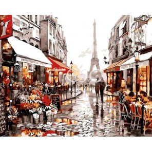 Романтический Париж Раскраска ( картина ) по номерам акриловыми красками на холсте Iteso