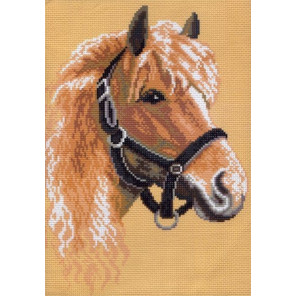  Белая лошадь Ткань с рисунком для вышивания Матренин Посад 0396