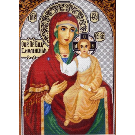  Икона Божей Матери Смоленская Ткань с рисунком для вышивания Матренин Посад 0541