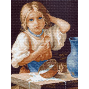  Крестьянская девочка Ткань с рисунком для вышивания Матренин Посад 0852