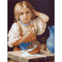 Крестьянская девочка Ткань с рисунком для вышивания Матренин Посад