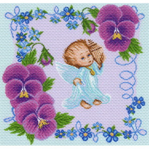  Ангел и виолы Ткань с рисунком для вышивания Матренин Посад 0962