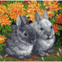 Кролики Ткань с рисунком для вышивания Матренин Посад