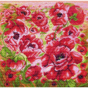Маковый цвет Ткань с рисунком для вышивания Матренин Посад