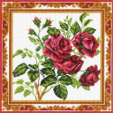 Ветка розы Ткань с рисунком для вышивания Матренин Посад