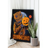 Костюм кота Хэллоуин Happy Halloween Праздник 100х125 Раскраска картина по номерам на холсте