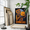 Костюм кота Хэллоуин Happy Halloween Праздник 100х125 Раскраска картина по номерам на холсте