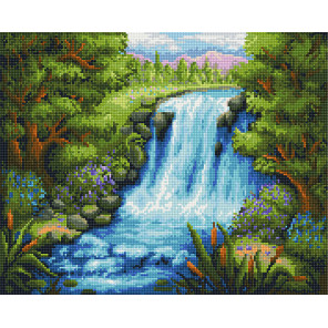  Лесной водопад Алмазная вышивка мозаика без подрамника GJW2762