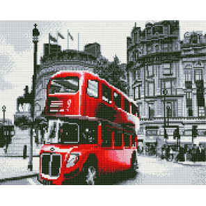  Красный автобус в Лондоне Алмазная вышивка мозаика без подрамника GJW2506