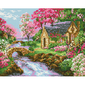  Дом у ручья Алмазная вышивка мозаика без подрамника GJW2170