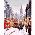 Заснеженный Лондон Раскраска по номерам на холсте Живопись по номерам (Paintboy)