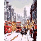 Заснеженный Лондон Раскраска по номерам акриловыми красками на холсте Живопись по номерам (Paintboy)