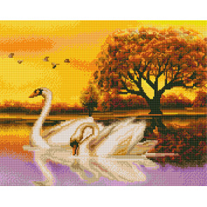  Лебеди на закате Алмазная вышивка мозаика без подрамника GJW5164
