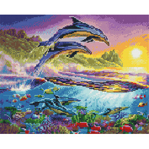  Сказочные дельфины Алмазная вышивка мозаика без подрамника GJW5826