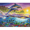  Сказочные дельфины Алмазная вышивка мозаика без подрамника GJW5826