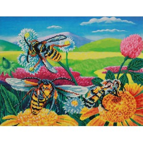 Область выкладки Пчелы и клевер Алмазная частичная вышивка мозаика Color Kit