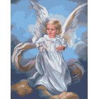 Ангел небесный Раскраска картина по номерам акриловыми красками на холсте Menglei | Картина по номерам купить