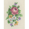  Роза и белые цветы Набор для вышивания Permin 13-1137