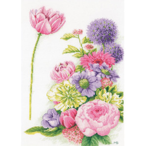  Floral cotton candy Набор для вышивания LanArte PN-0196208