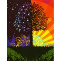 Дерево счастья Раскраска по номерам на холсте Menglei