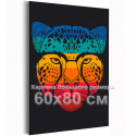 Цветной гепард / Животные 60х80 Раскраска картина по номерам на холсте с неоновой краской