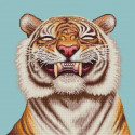 Саблезубый тигр Канва с рисунком для вышивки Конек