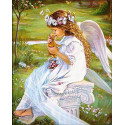 Ангел с котенком Алмазная вышивка мозаика Алмазная живопись