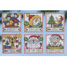  Праздничные открытки Набор для вышивания елочных украшений Design works 1691