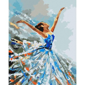 Балерина Раскраска картина по номерам акриловыми красками на холсте Русская живопись