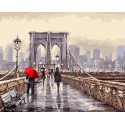 Мост во время дождя Раскраска картина по номерам на холсте Русская живопись