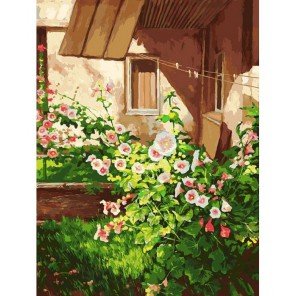 Куст шток розы Раскраска картина по номерам акриловыми красками на холсте Белоснежка