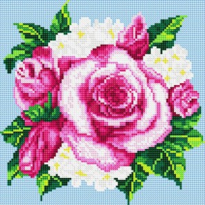 Розовые розы Алмазная вышивка мозаика на подрамнике Белоснежка