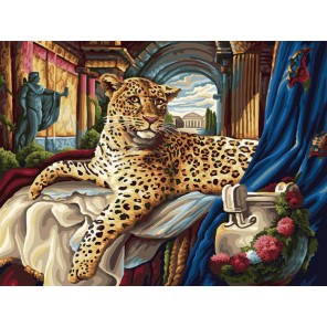 Римский леопард Раскраска картина по номерам на холсте Белоснежка