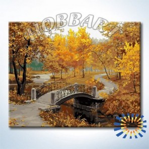 В осеннем парке Раскраска картина по номерам акриловыми красками на холсте Hobbart