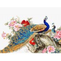 Китайские павлины Раскраска картина по номерам на холсте Белоснежка
