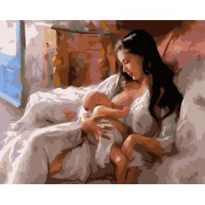 Материнство Раскраска картина по номерам акриловыми красками на холсте Белоснежка