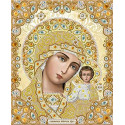 Богородица Казанская в хрустальных камнях Канва с рисунком для вышивки Благовест