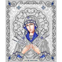 Богородица Семистрельная в жемчуге Канва с рисунком для вышивки Благовест