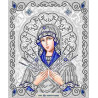  Богородица Семистрельная в жемчуге Канва с рисунком для вышивки Благовест ЖС-4011