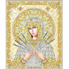  Богородица Семистрельная в жемчуге Канва с рисунком для вышивки Благовест ЖС-4012