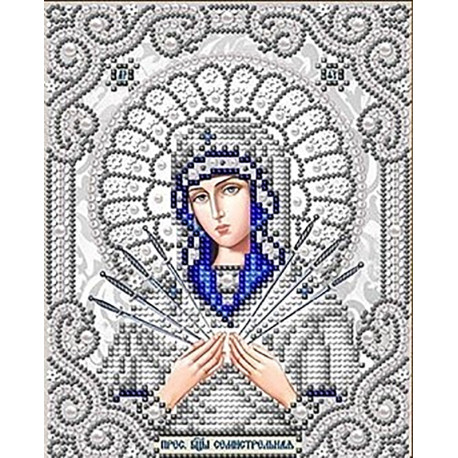  Богородица Семистрельная Канва с рисунком для вышивки Благовест ЖС-5011