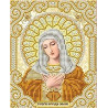  Богородица Умиление в жемчуге и золоте Канва с рисунком для вышивки Благовест ЖС-5019