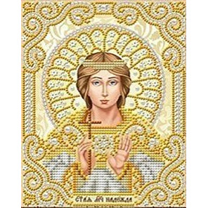  Святая Надежда в жемчуге и золоте Канва с рисунком для вышивки Благовест ЖС-5024