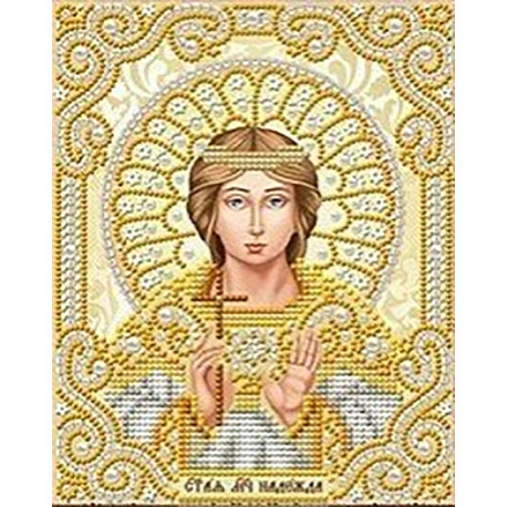  Святая Надежда в жемчуге и золоте Канва с рисунком для вышивки Благовест ЖС-5024