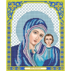  Казанская Божия Матерь в синем Канва с рисунком для вышивки Благовест И-4045