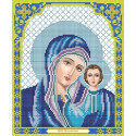Казанская Божия Матерь в синем Канва с рисунком для вышивки Благовест