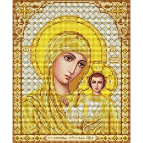  Казанская Божия Матерь в золоте Канва с рисунком для вышивки Благовест И-4050