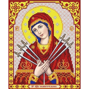  Богородица Семистрельная Канва с рисунком для вышивки Благовест И-4073