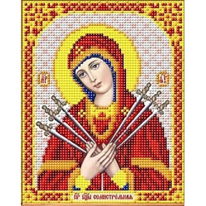 Богородица Семистрельная Канва с рисунком для вышивки Благовест И-5073