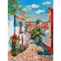 Улочка в португальском посёлке Алмазная вышивка мозаика Белоснежка